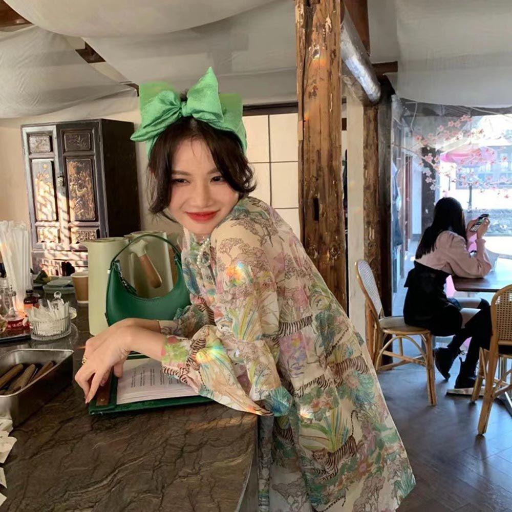 Băng Đô Cài Tóc Bản Rộng Màu Sắc Ngọt Ngào Chống Trượt Thời Trang Cho Nữ