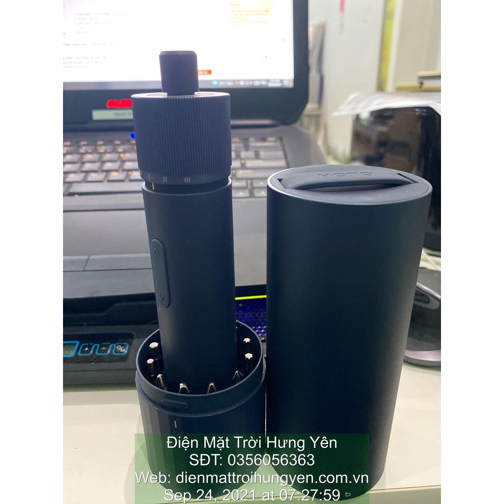 Tua Vít Điện Xiaomi Hoto 3 Tốc Độ Kèm Hộp Đựng Có Đèn LED Với 12 Mũi Tua Vít...nhỏ gọn tiện thích hơp tháo đồ điện....