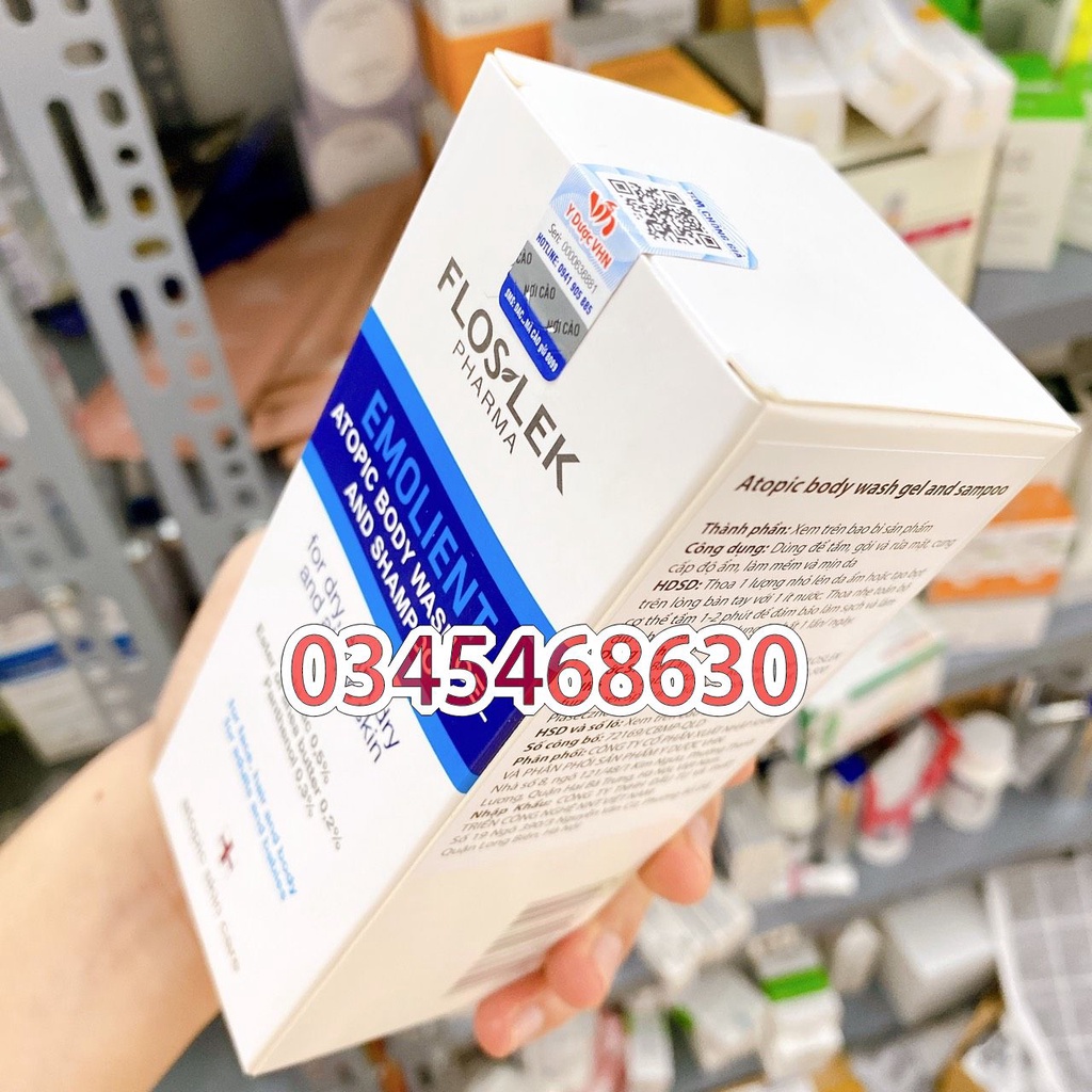 Dầu gội và sữa tắm cho da nhạy cảm FLOSLEK Atopic Shower Body Wash Shapoo - 150ml
