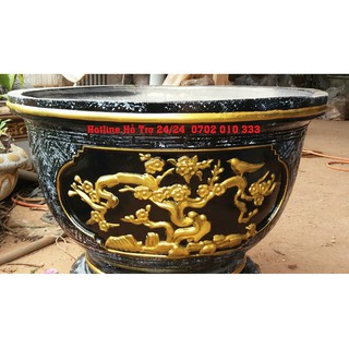 Khuôn Đổ Chậu ABS Tròn 70 cao 38 Tặng Kèm Búa Cao Su