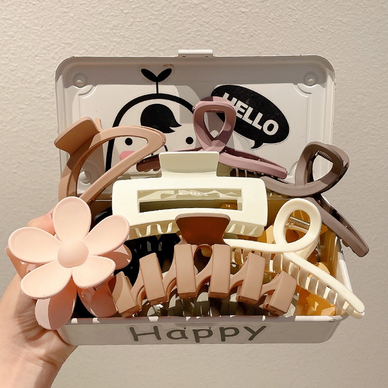 Kẹp Tóc Cá Mập Cỡ Lớn Kiểu Retro Pháp Dễ Thương