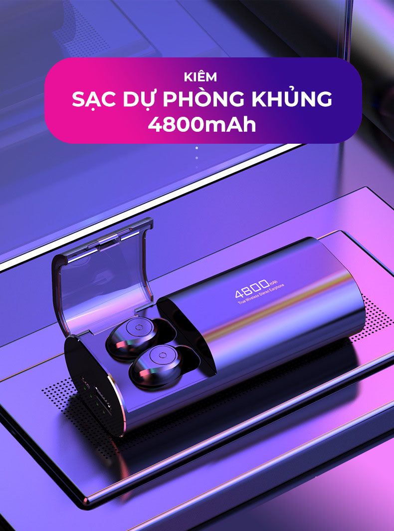 Tai nghe Bluetooth Không Dây Nhét Tai s11 chơi game, nghe nhạc KIÊM PIN SẠC DỰ PHÒNG dung lượng cao, kết nối Blue