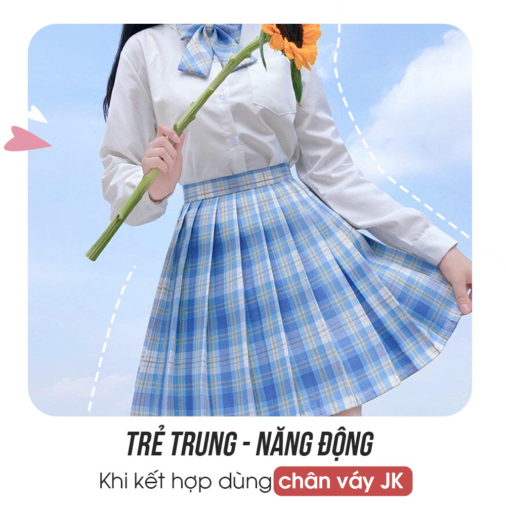 Áo sơ mi cài cúc jk đồng phục nhật bản phong cách học sinh dễ thương A00012
