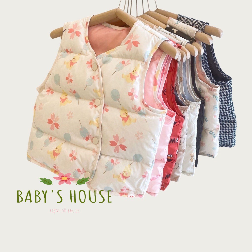 Áo phao gile lông vũ siêu nhẹ họa tiết đáng yêu cho bé AK03 - Baby House