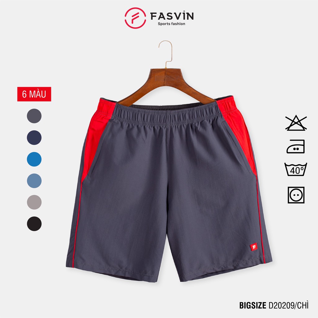 Quần shorts nam Fasvin cho người 80-100 kg Siêu mịn (D20209)