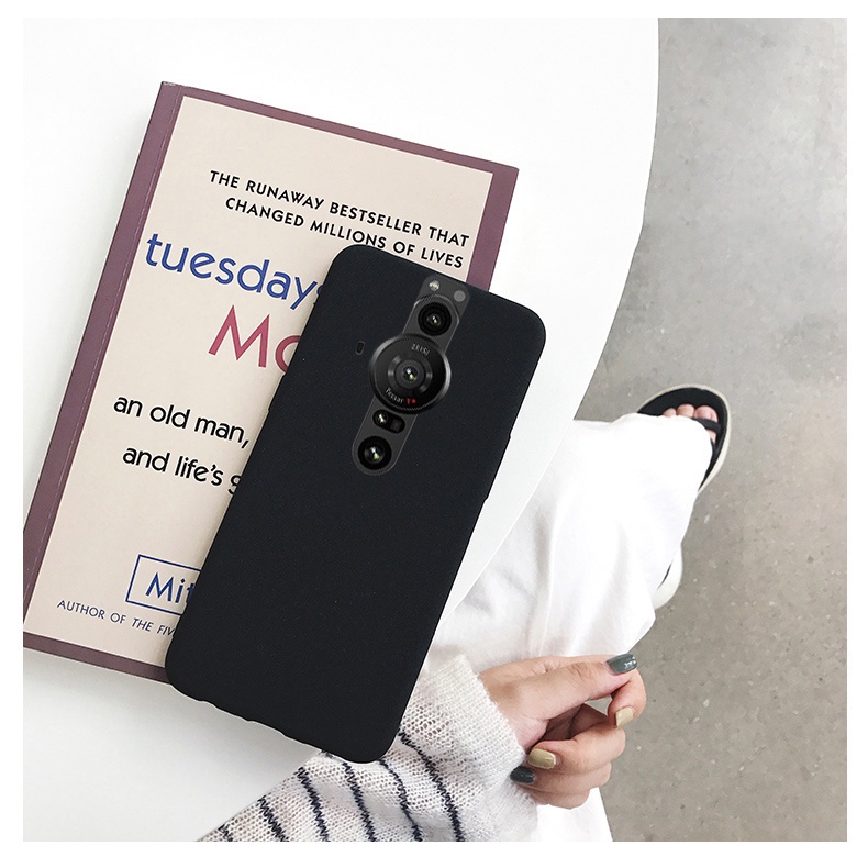 Ốp điện thoại TPU Mềm Chống Sốc Màu Trơn Cho Sony Xperia Pro i