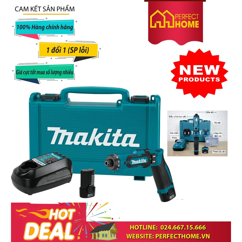 ⚡️Sale sốc⚡️ { Hàng chính_hãng}MÁY KHOAN, VẶN VÍT DÙNG PIN MAKITA DF012DSE