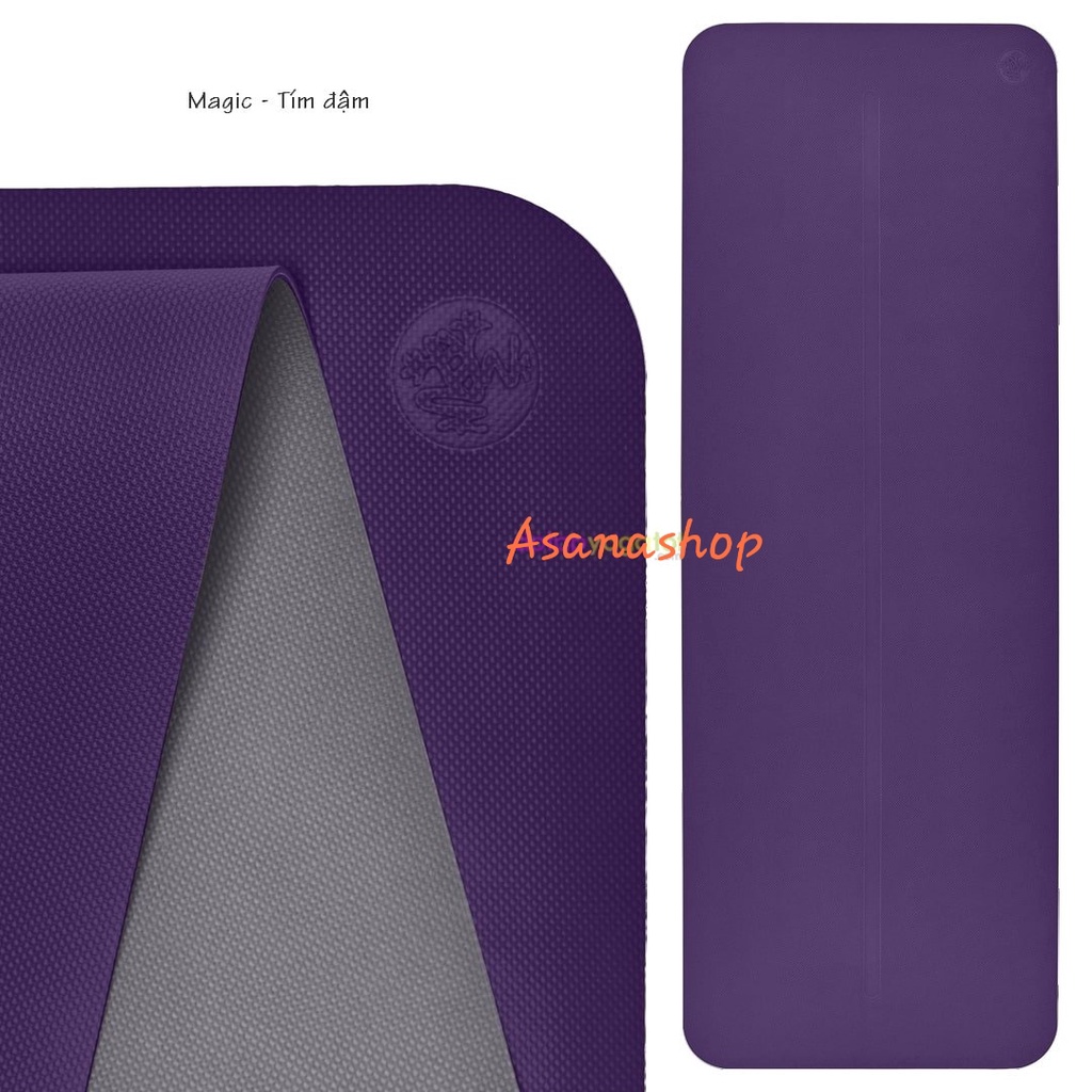 Thảm Yoga TPE Cao Cấp, Manduka Begin, Dày 5mm, Định Tuyến, Nhẹ, Độ Bám Cao, Dùng Được Cả 2 Mặt, Manduka Mỹ