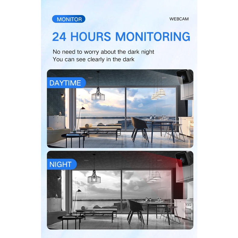 Mini Camera Giám Sát Từ Xa X6d Camera Không Dây Ẩn Máy Ghi Âm 1080 Hd 4K Wifi Camera An Ninh Infared Led
