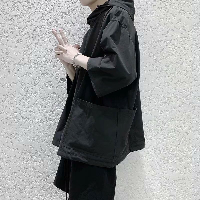 Áo hoodie tay lửng dáng rộng năng động cho ngày hè