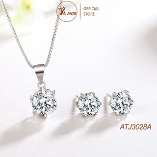 Bộ Trang Sức Bạc 925 Đính Đá Thời Trang Dành Cho Nữ ANTA Jewelry - ATJ3028A