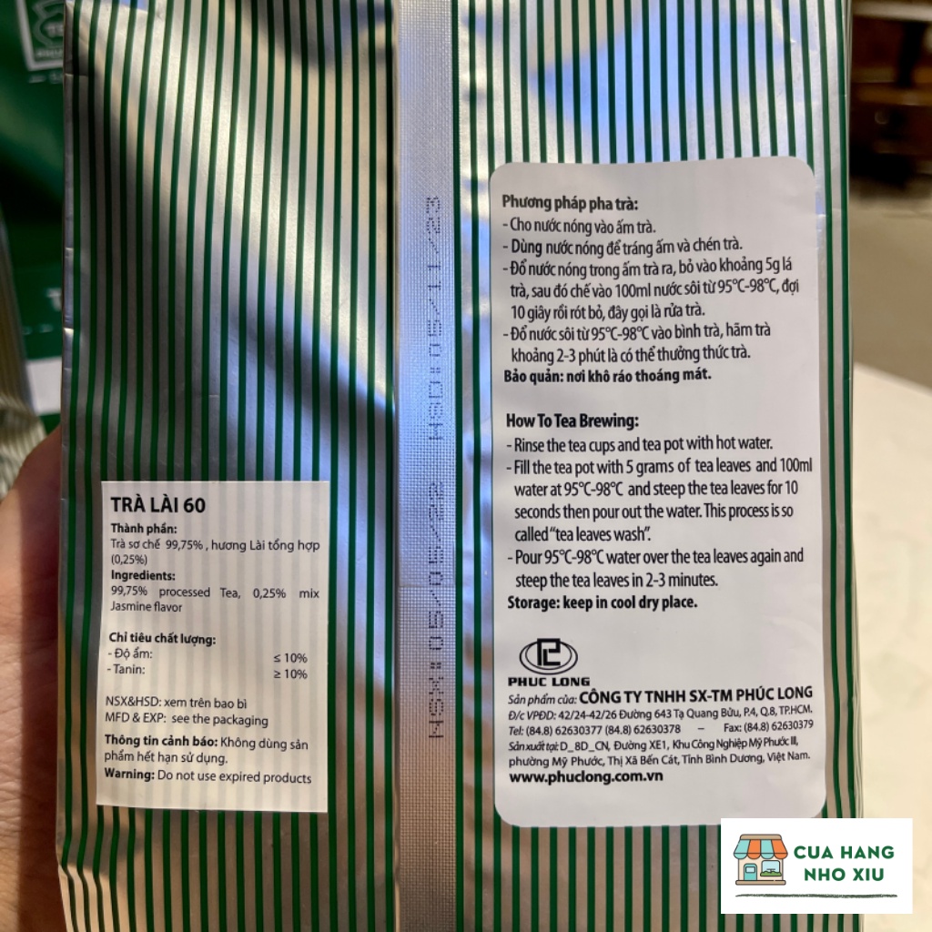 Trà Lài 60 200g | 500g Phúc Long Date mới