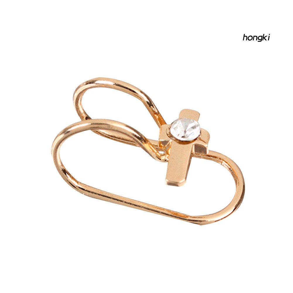 1 Khuyên Vành Tai Đính Đá / Ngọc Trai Giả Thời Trang Cho Nữ