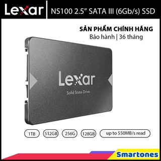 Ổ cứng SSD Lexar NS100 128/256/512GB/960GB 2.5” SATA III (6Gb/s) tốc độ đọc lên đến 550MB/s cho máy tính PC và Laptop