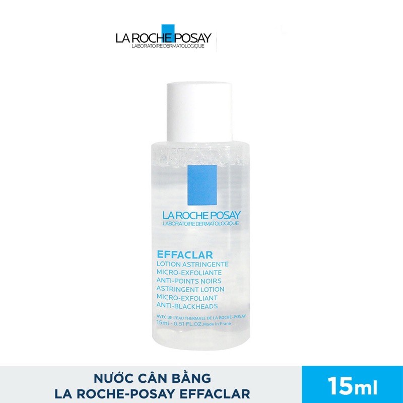 La Roche Posay Nước Cân Bằng Se Khít Lỗ Chân Lông, Làm Sạch Sâu Cho Da Nhờn Mụn Effaclar 15Ml