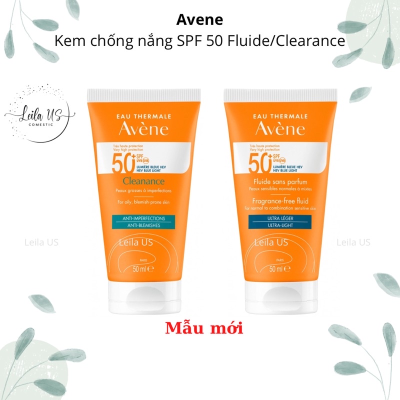 Kem chống nắng Avene Fluide/Clearance SPF50+ 50ml