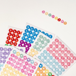 Tờ nhãn dán trang trí nhiều màu sắc ngọt ngào thích hợp sổ tay