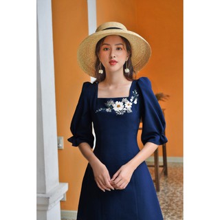 OLV - Đầm Blue Daisy Embro