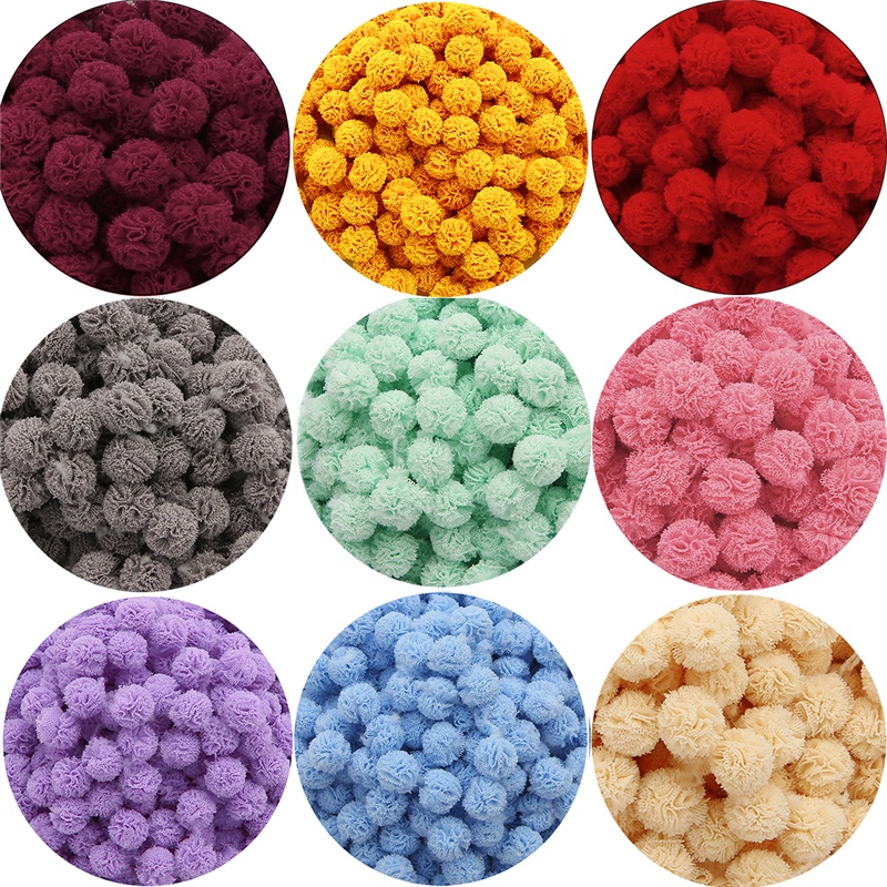 30 Quả bóng sợi polyester co giãn nhiều màu sắc đa ứng dụng cho may vá/ trang sức/ trang trí tiệc DIY