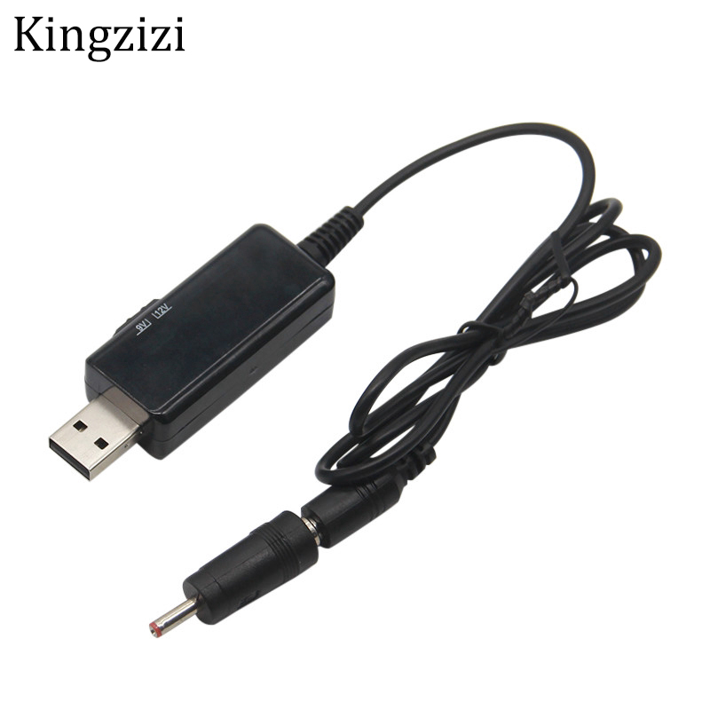 Cáp chuyển đổi USB 5V sang DC 9V/12V có thể điều chỉnh điện áp với màn hình Led và công tắc