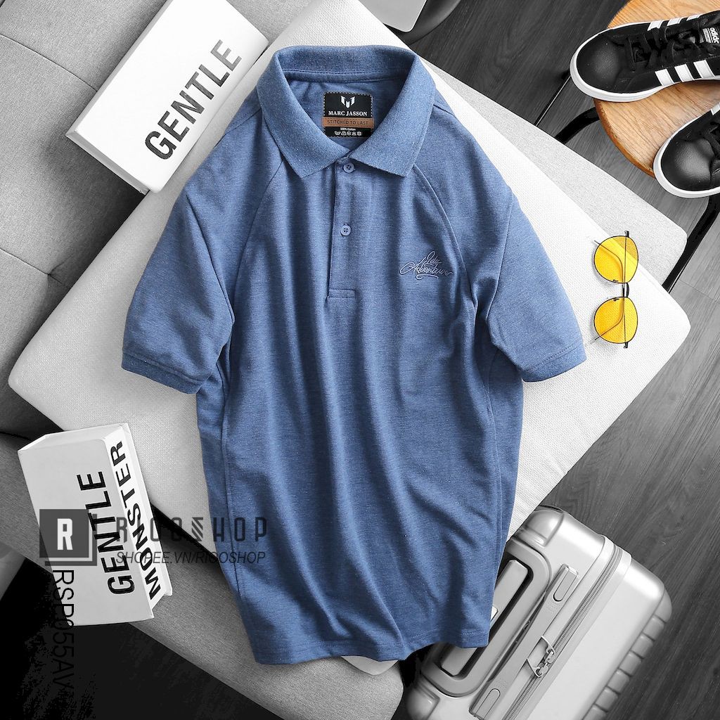 Áo polo trơn, áo thun nam có cổ polo đẹp basic một màu form rộng Marc RSP055AV có size lớn big size xxl Riooshop | BigBuy360 - bigbuy360.vn
