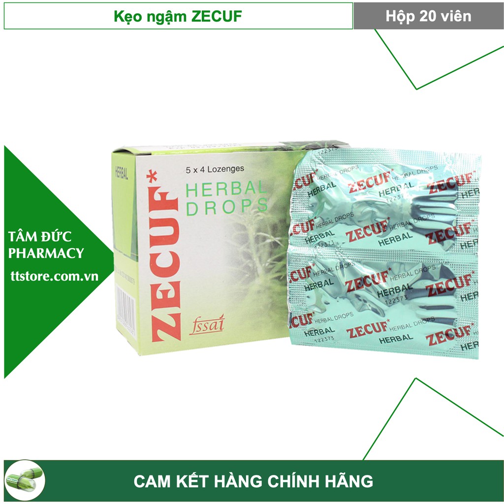 Kẹo ngậm thảo dược ZECUF / ZECUP [Hộp 20 viên]