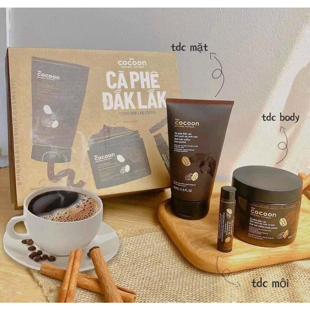 Tẩy Tế Bào Chết Mặt COCOON Cà Phê Đắk Lắk Làm Sạch Da Chết Mặt 150ml