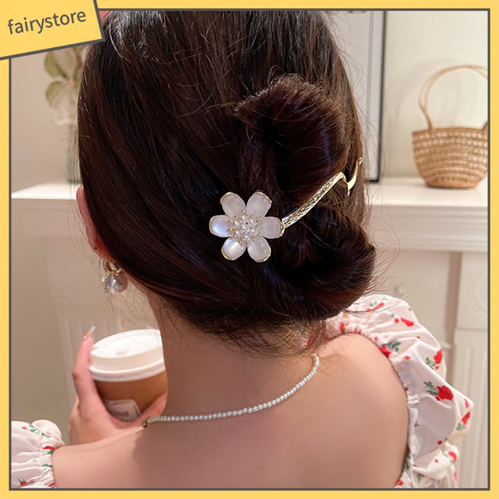 Kẹp Tóc Hình Chữ S Đính Ngọc Trai Giả Thanh Lịch Cho Nữ