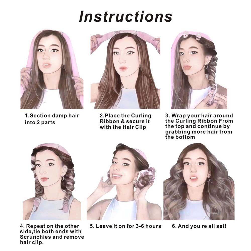 OCEANMAP Bộ Dụng Cụ Uốn Tóc Xoăn Không Dùng Nhiệt Tiện Dụng DIY