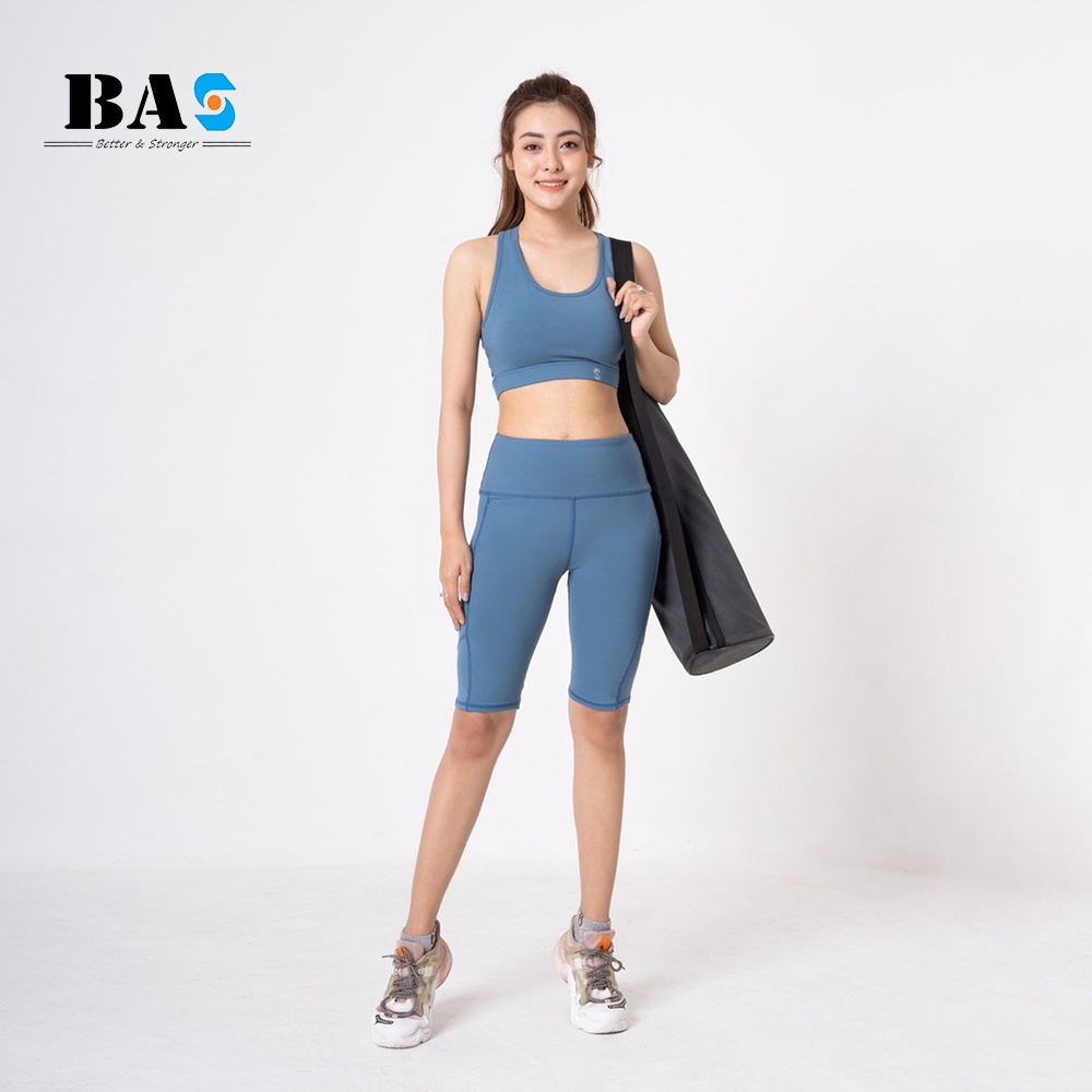 Bộ đùi thể thao tập gym yoga aerobic BAS mystery biker short chất thun co giãn cao cấp - SL210410