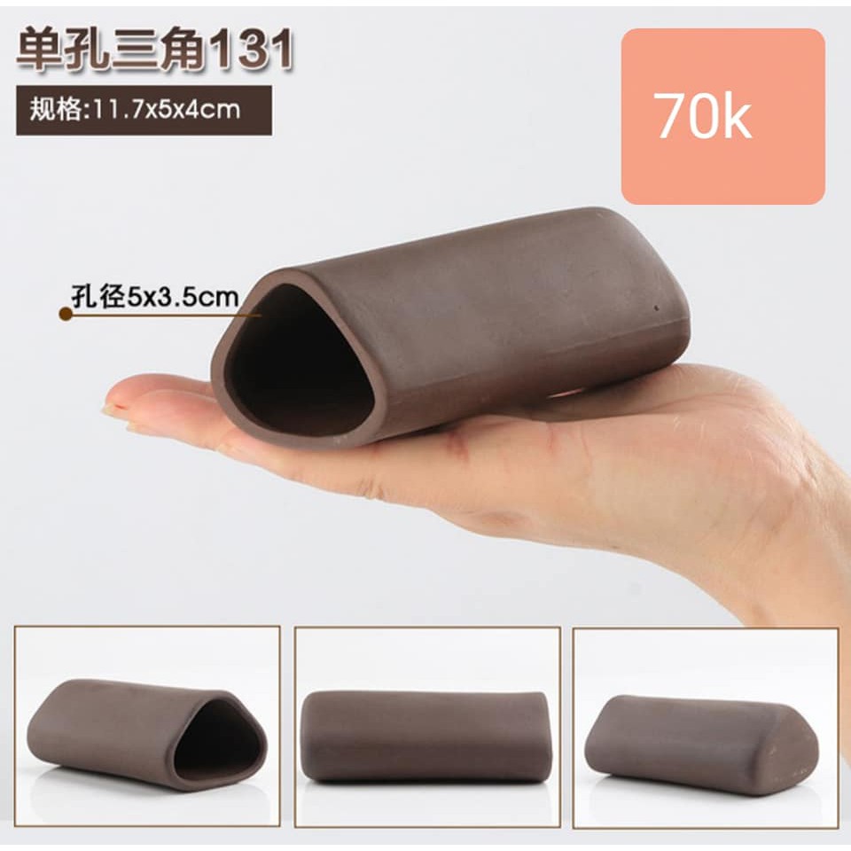 Hang gốm cho chuột, pleco- Phụ kiện trang trí thủy sinh, bể cá