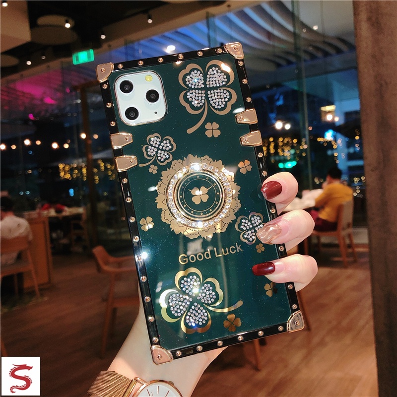 Ốp Điện Thoại Hình Vuông Lấp Lánh Sang Trọng Cho iphone 15 14 13 12 11 pro max xr xs