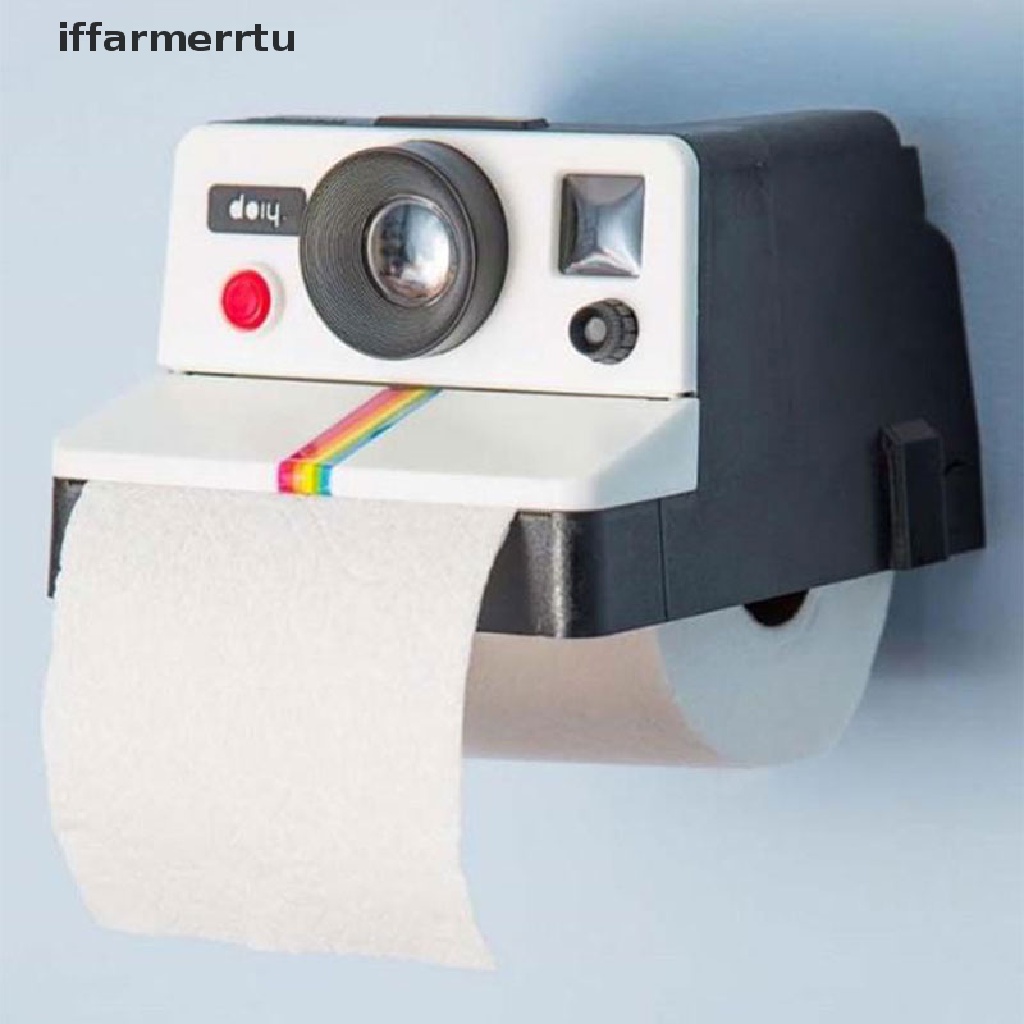 {iffarmerrtu} WC Tissue Box Creative Toilet Roll Camera Paper Holder Box Bathroom Retro Decor hye