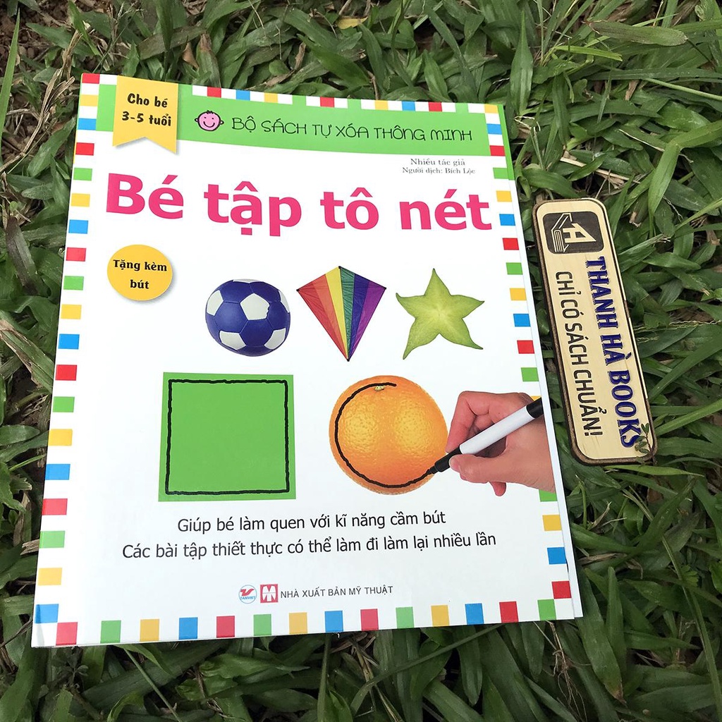 Bộ Sách Tự Xóa Thông Minh - Bé Tập Tô Nét (Tặng kèm bút) - Cho bé 3-5 tuổi