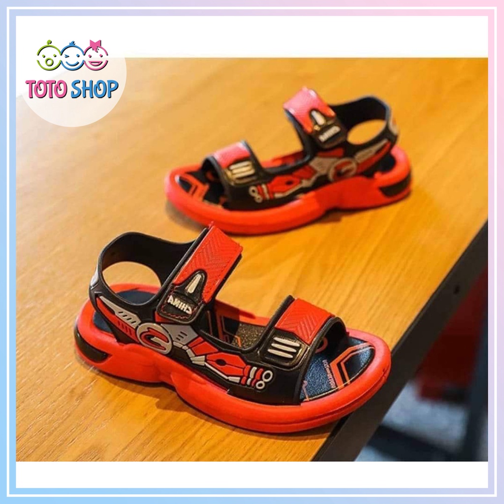 Dép sandal quai hậu hè cho bé trai chất cao su mềm nhẹ êm chân đi học đi chơi