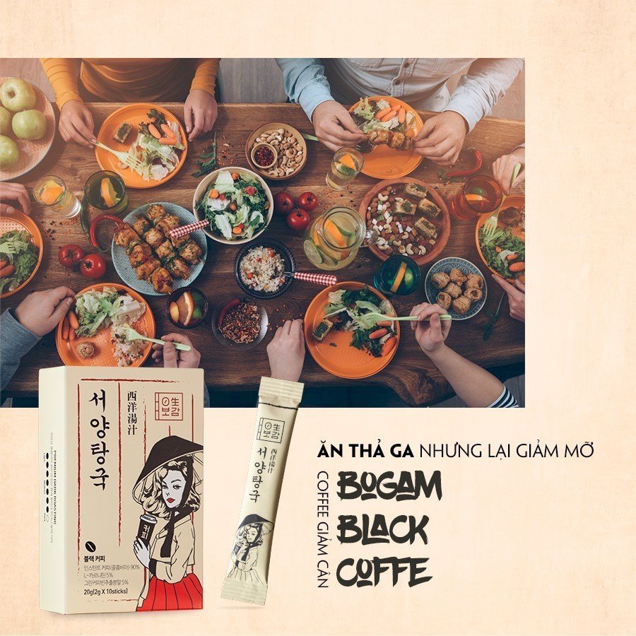 Cà phê hỗ trợ giảm mỡ thừa detox Bogam Diet Coffee