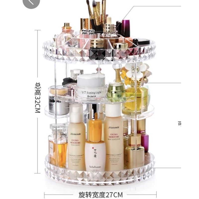 KỆ MỸ PHẨM TRỤ XOAY 360 ĐỘ TIỆN DỤNG (KHO BÁN BUÔN) | BigBuy360 - bigbuy360.vn