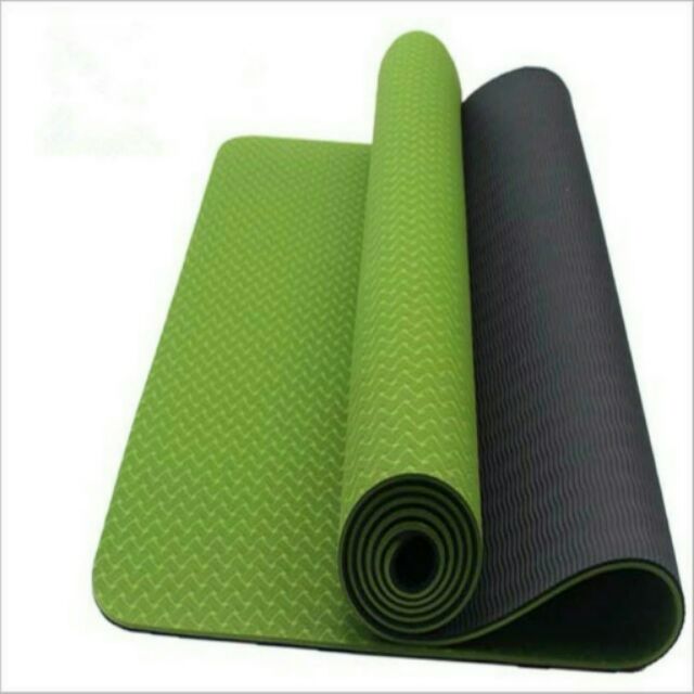 Thảm tập yoga TPE 8mm 2 lớp tặng túi đựng cao cấp