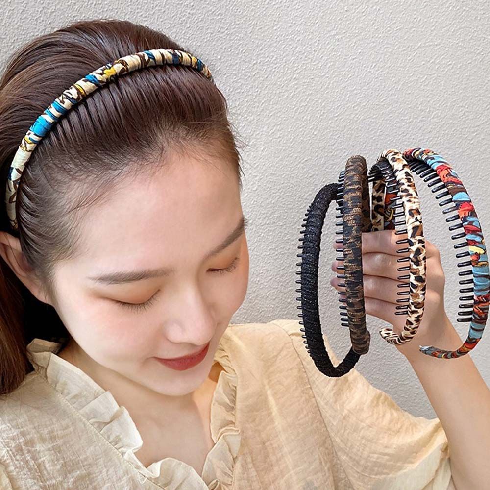 Băng đô cài tóc bằng nhựa họa tiết hoa phong cách Hàn Quốc cho nữ
