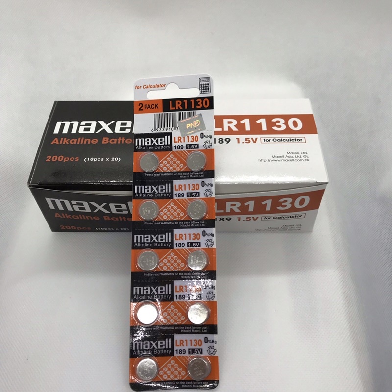 Pin cúc áo nhỏ MAXELL mã LR44 ( A76 hay AG13), mã LR41 ( 192 hay AG3), mã LR1130 (189 hay AG10) chính hãng