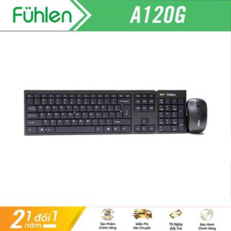 Bộ phím chuột không dây fuhlen A120g