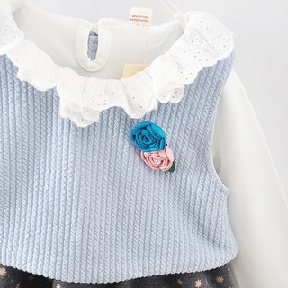 Set váy len màu xanh nhạt