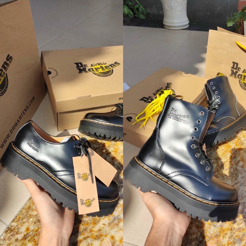 giày DR đế cao đen hàng 1:1 chuẩn ( full pk + freeship )