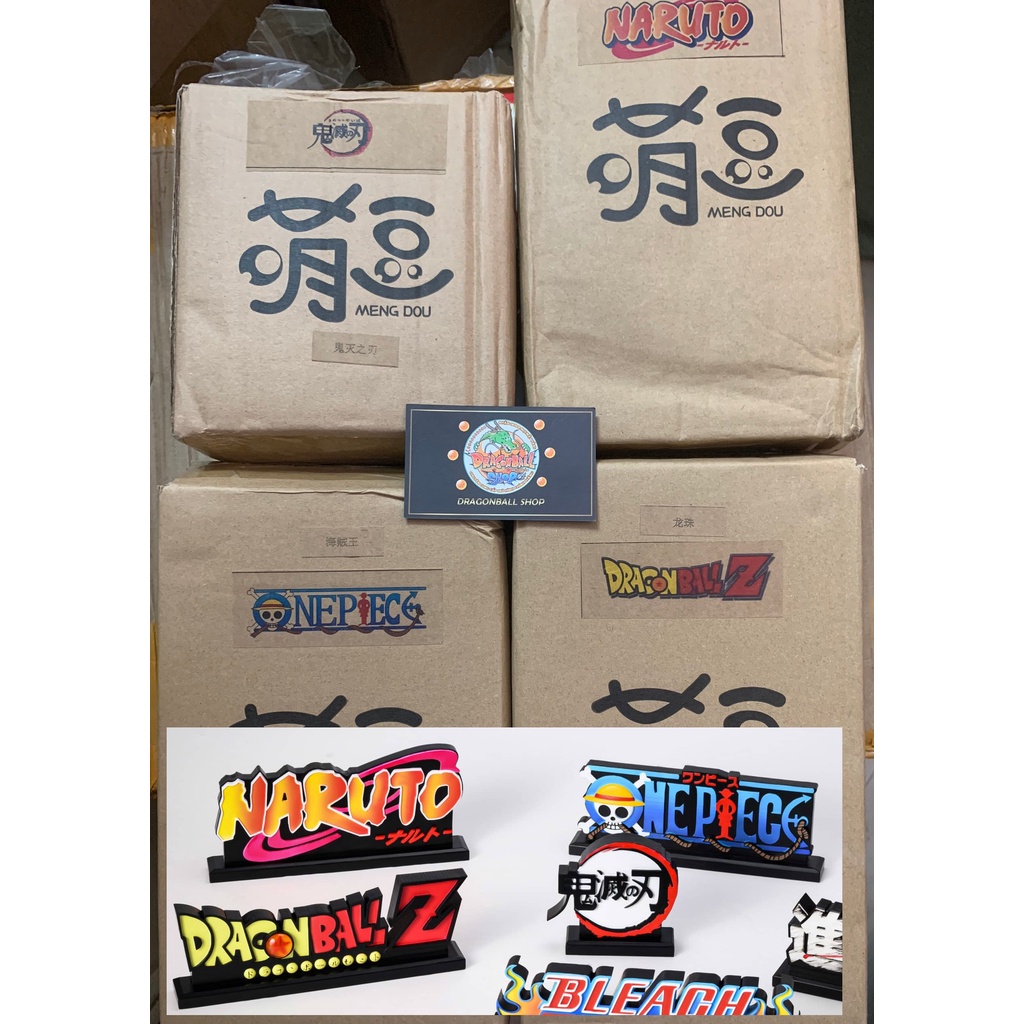 Mô hình Resin chính hãng - Logo Anime Dragonballz / Naruto / Demon Slayer / One Piece - Meng Dou Studio