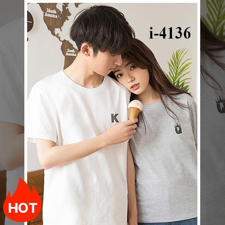 Mua Áo Thun Đôi Tình Nhân Ở Đâu Đẹp Logo K Q I4136