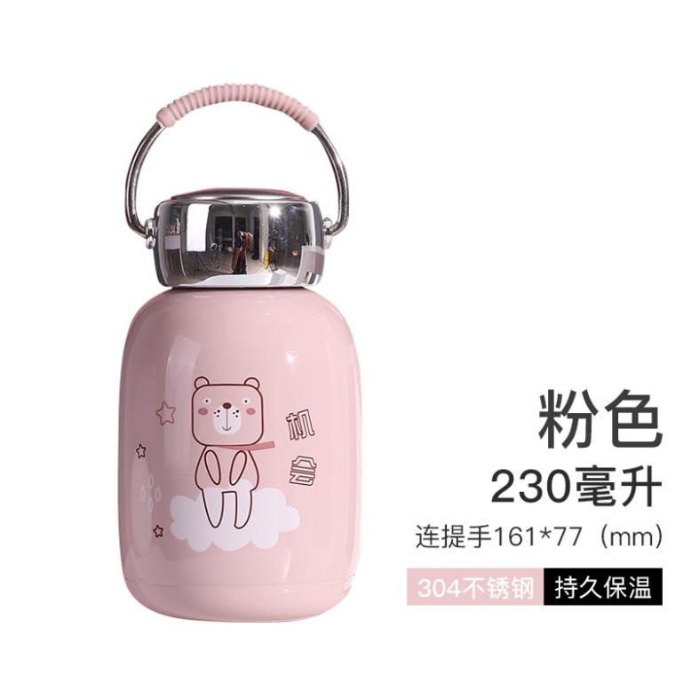 Bình Giữ Nhiệt 230ml Chất Liệu Inox Cao cấp, giữ nhiệt lâu, mẫu mã siêu cute