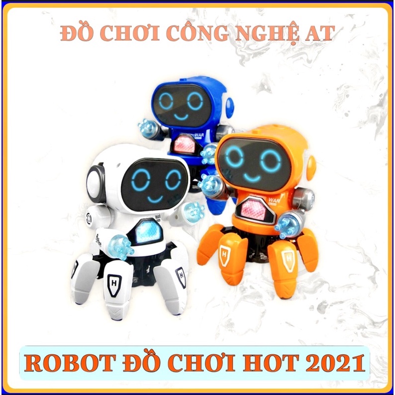 ROBOT ĐỒ CHƠI,ROBOT NHẢY NHÓT CÓ NHẠC,PHÁT SÁNG CỰC HOT CHO BÉ YÊU