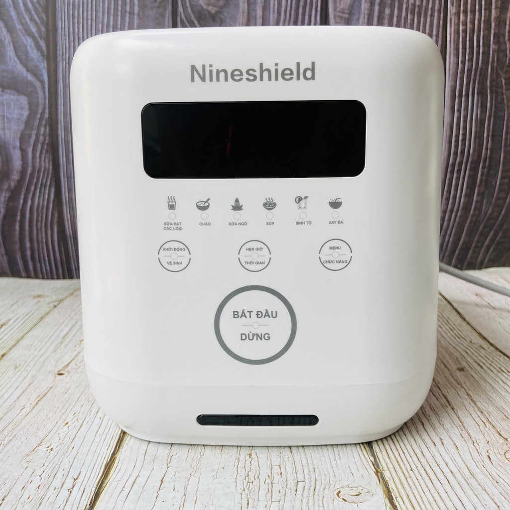 Máy làm sữa hạt đa năng NineShield KB-503 sữa đậu nành xay sinh tô nấu cháo 800W mạnh mẽ dễ vệ sinh màu trắng BH 12