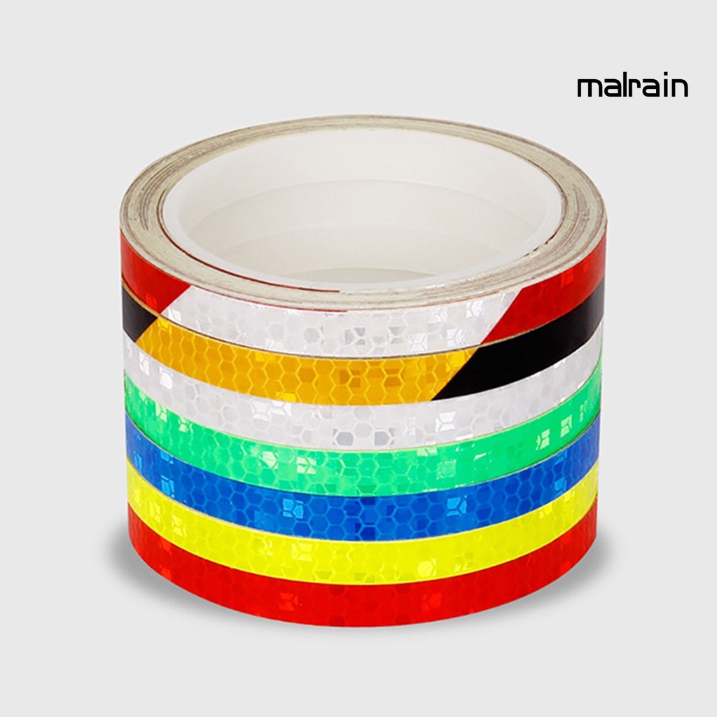 Cuộn băng dán viền bánh xe dài 8m phản quang độc đáo trang trí xe hơi/ xe máy DIY