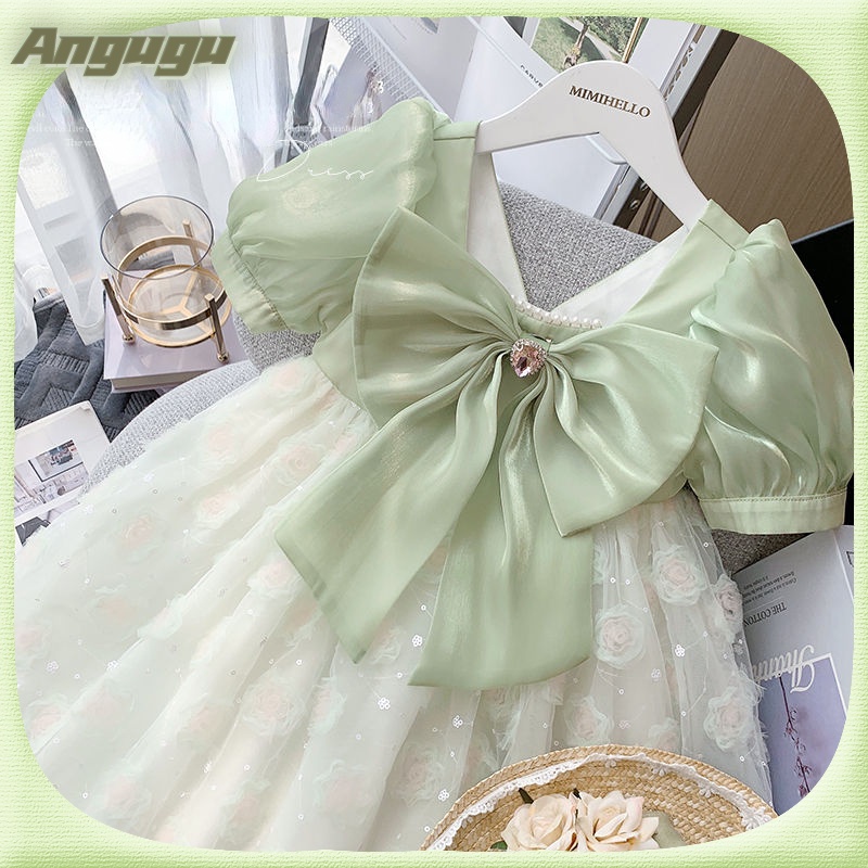 Đầm Công Chúa Thắt Nơ Xinh Xắn Thời Trang Mùa Hè Cho Bé Gái Từ 3 Đến 4-5 Đến 6 Đến 7 Đến 8 Đến 9 Đến 10 Đến 11 12 Tuổi